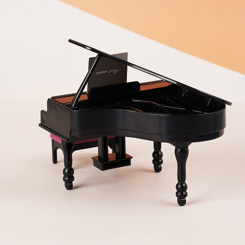 Art Craft House - 1:12 Dollhouse Miniature Piano W/Stool Instrument