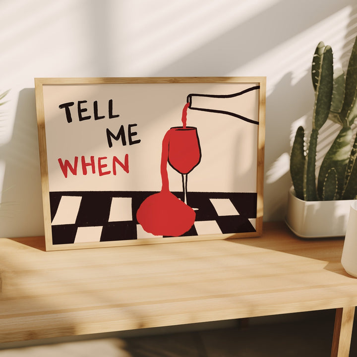 Art Craft House - Vintage Tell Me When Drink Canvas