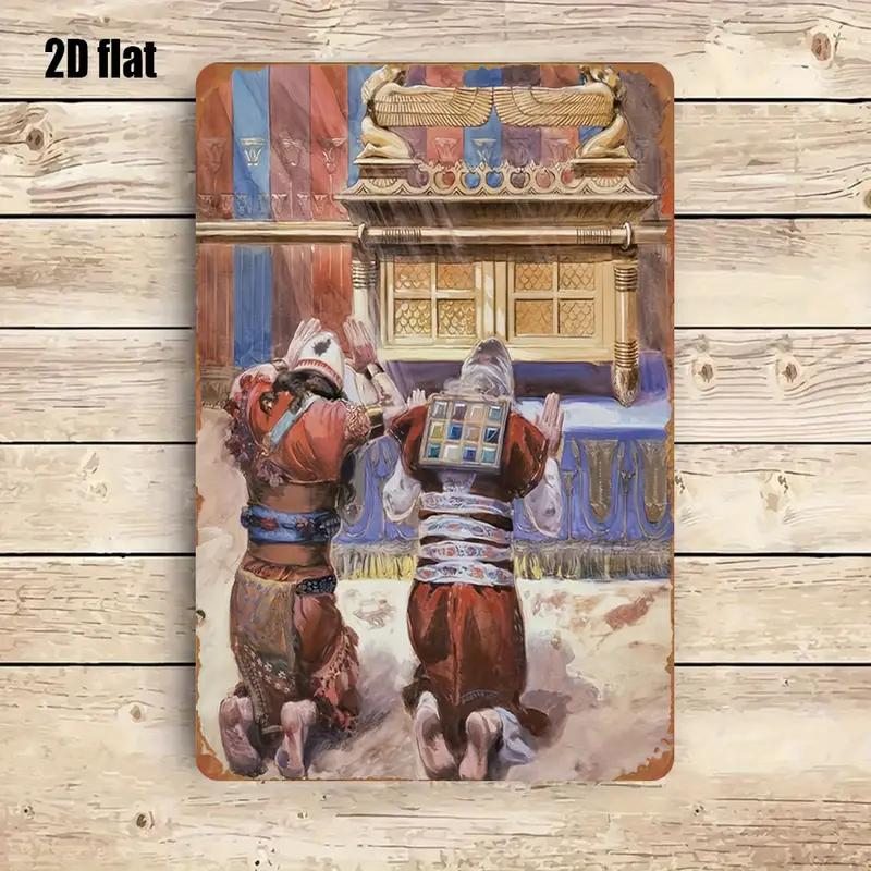 Art & Craft Paper Ideas For Kids - CIFBUY Rustic Biblical Scene Metal Wall