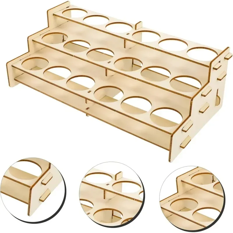 Art Craft Display - Wooden Paint Rack Organizer for Pigment