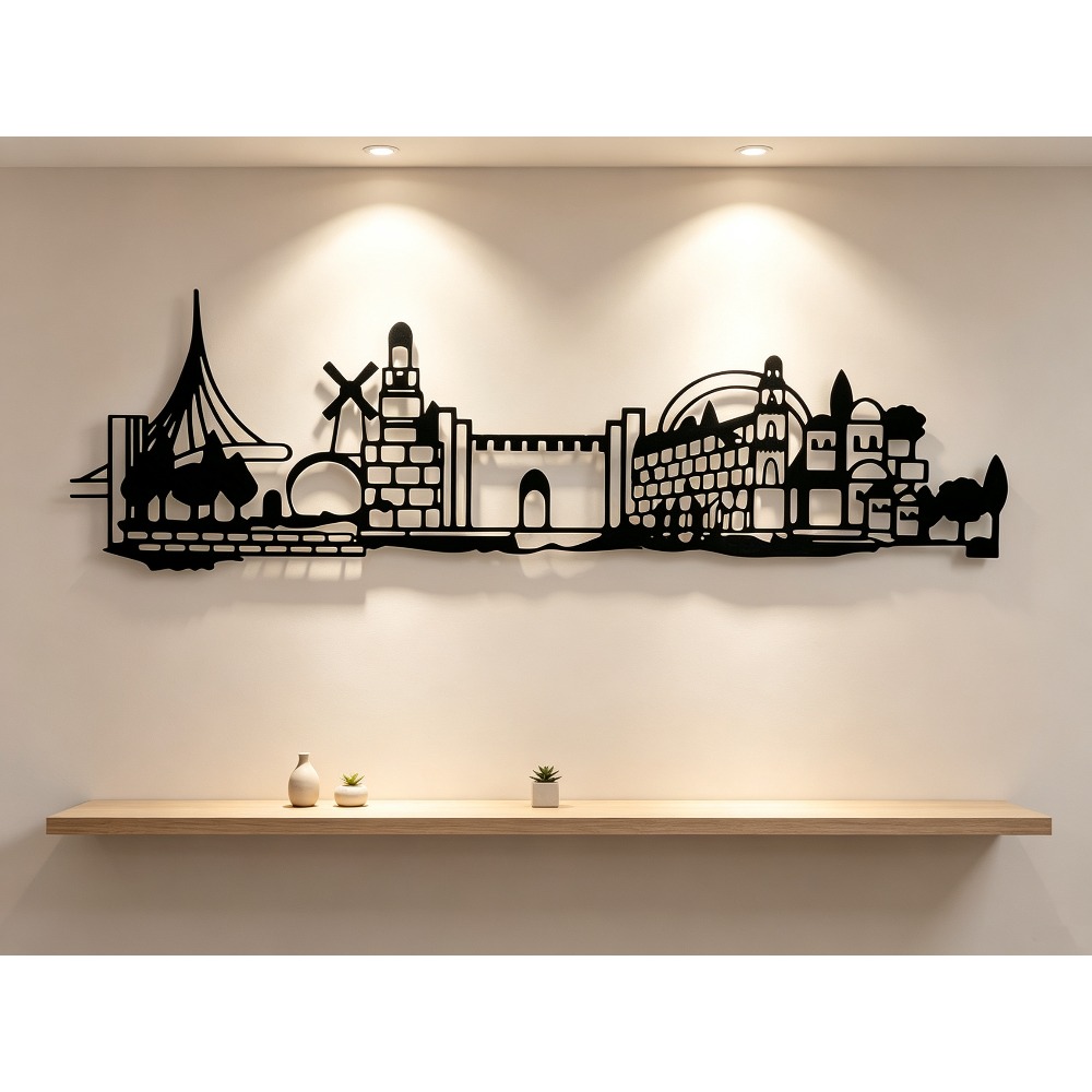 Art & Craft Paper Ideas For Kids - CIFBUY Metal Wall Art Jerusalem Skyline
