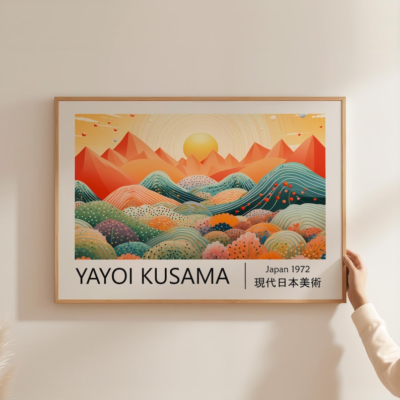Art Craft House - 1pc Yayoi Kusama Abstract Landscape Poster