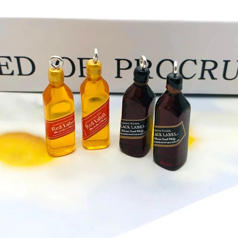 Art Craft Gifts - 10Pcs Tiny Wine Bar Bottle Resin