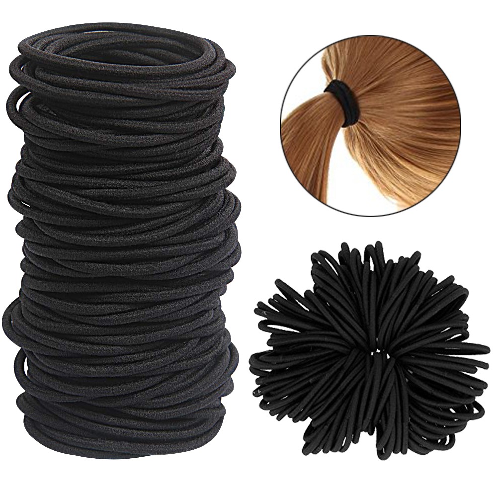 Art And Craft Hair - 10/30/50pcs 4MM Black Small Hair Ties