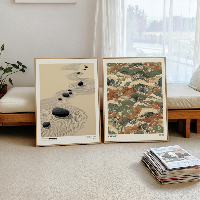 Art Craft House - 2pcs Japandi Zen Canvas Wall Art