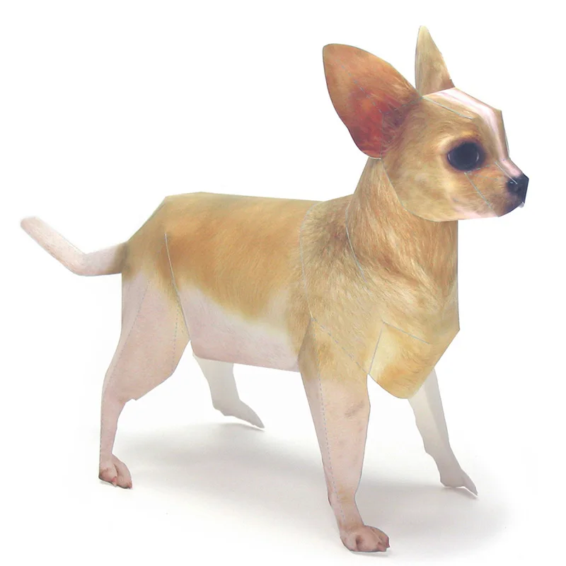 Art Craft Cardboard - Chihuahua Dog Origami Art Pet Paper
