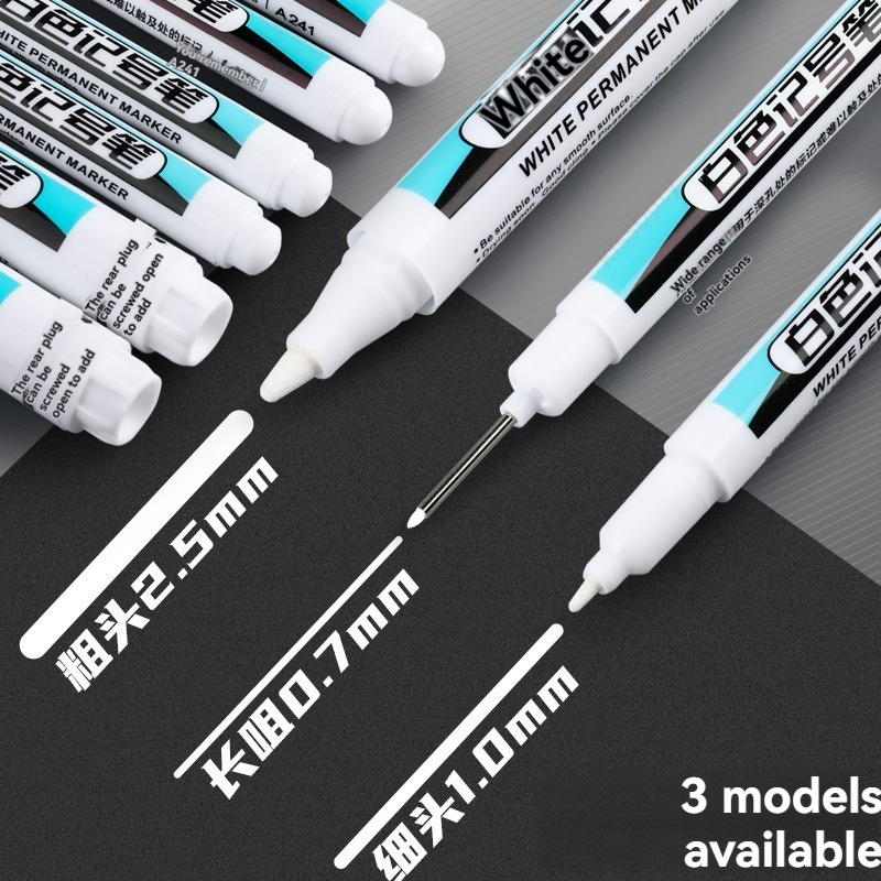 Illustration Marker Set - 1/10/20Pcs White Permanent Marker Pens Set