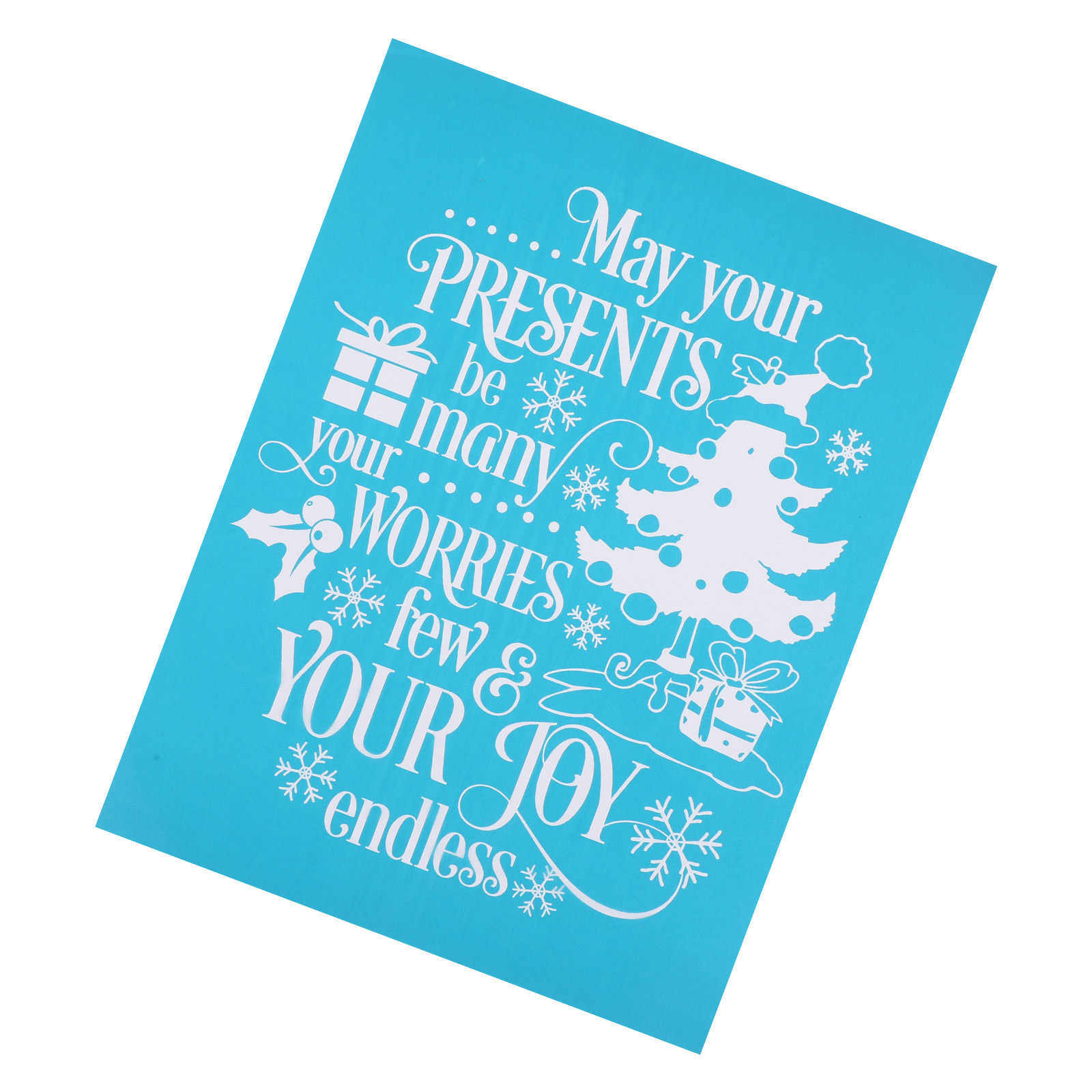 Art And Craft With Paint - Christmas Self Adhesive Stencils Reusable Mesh