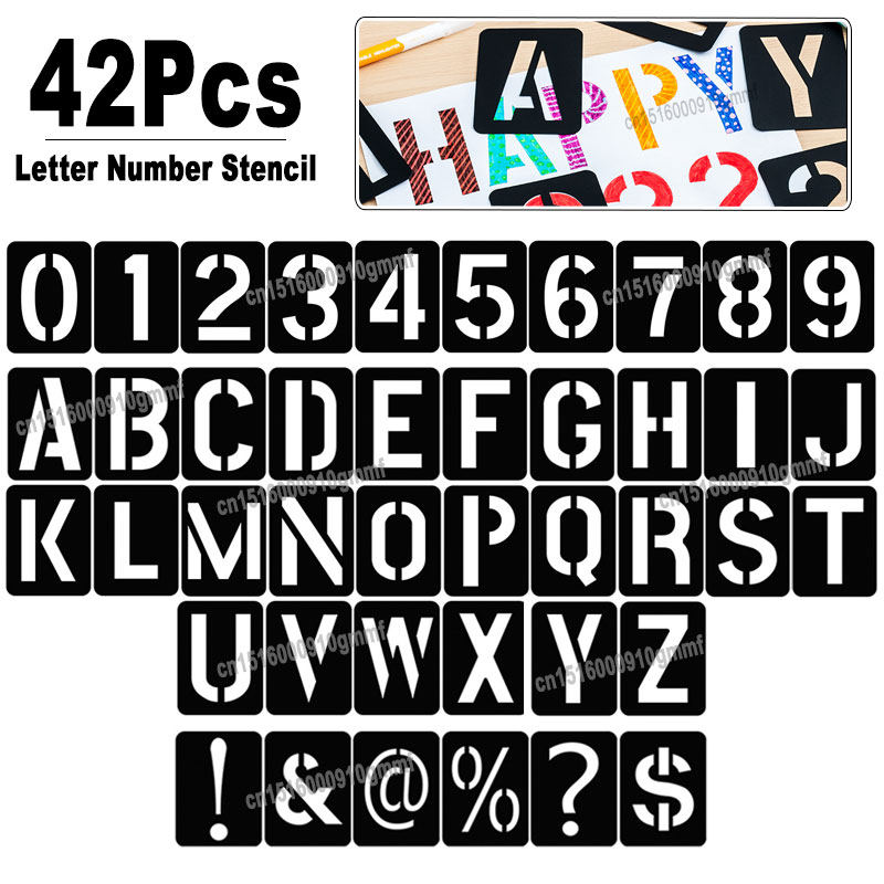 Art Craft Letter A - 42Pcs Reusable Plastic Alphabet Letter Number
