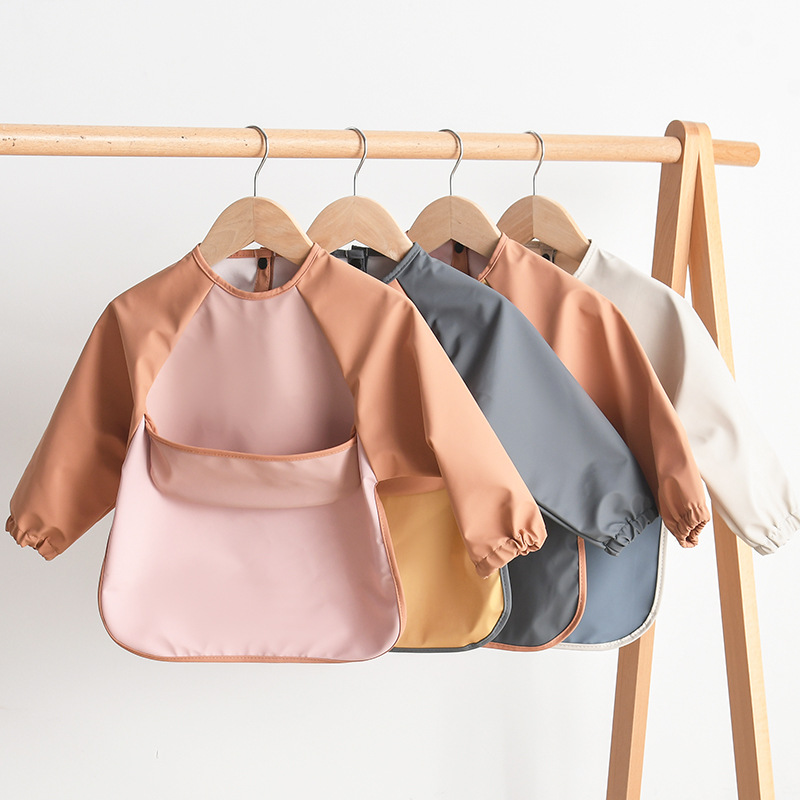 Kids Baby Long Sleeved PU Bibs - đánh giá và giá Art Craft 5 Year Old