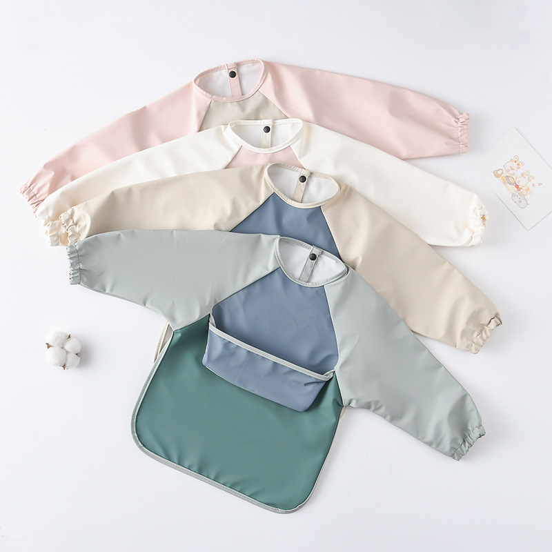 Kids Baby Long Sleeved PU Bibs - đánh giá và giá Art Craft 5 Year Old