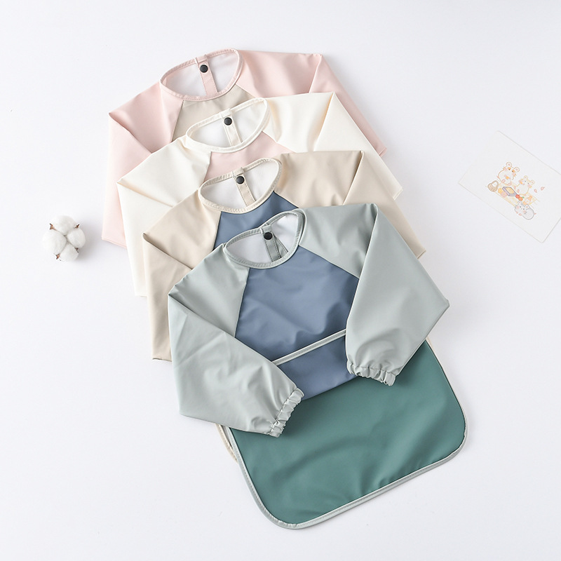 Kids Baby Long Sleeved PU Bibs - đánh giá và giá Art Craft 5 Year Old