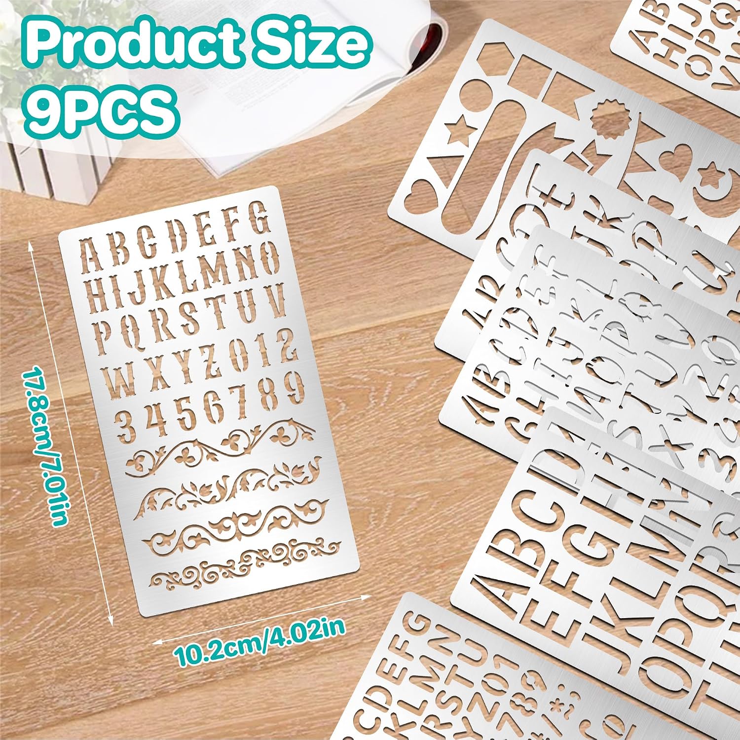 9Pcs Metal Letter Number Stenc - đánh giá và giá Art Craft Letter A