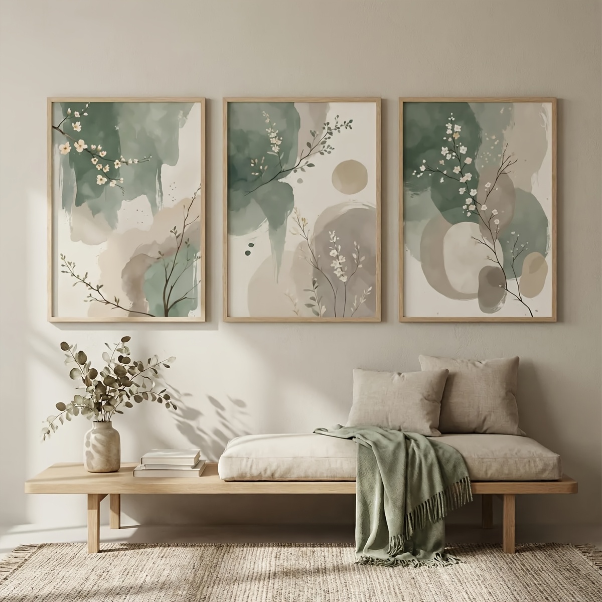 3pcs Japanese-Style Plant Canv - đánh giá và giá Art Craft House