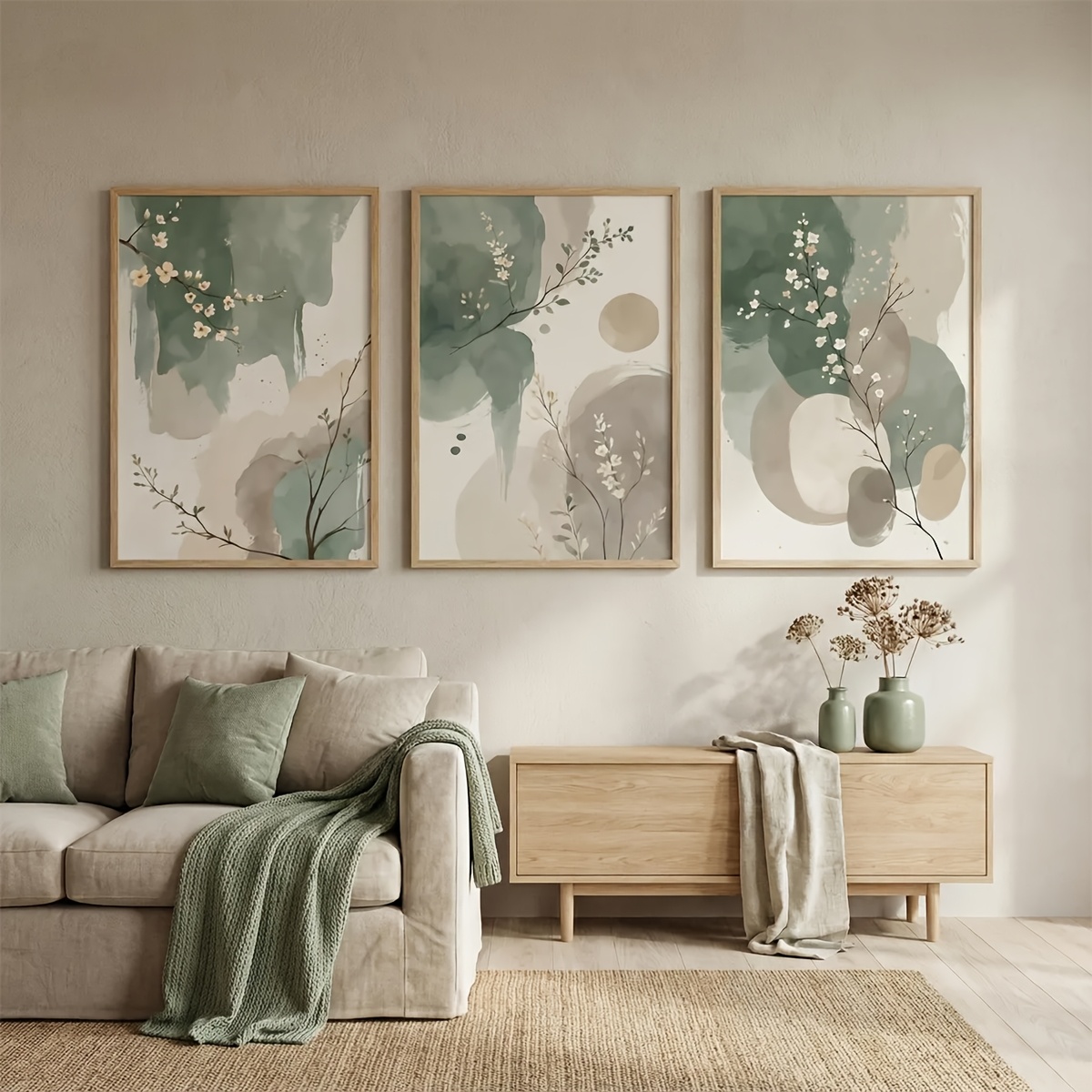 3pcs Japanese-Style Plant Canv - đánh giá và giá Art Craft House