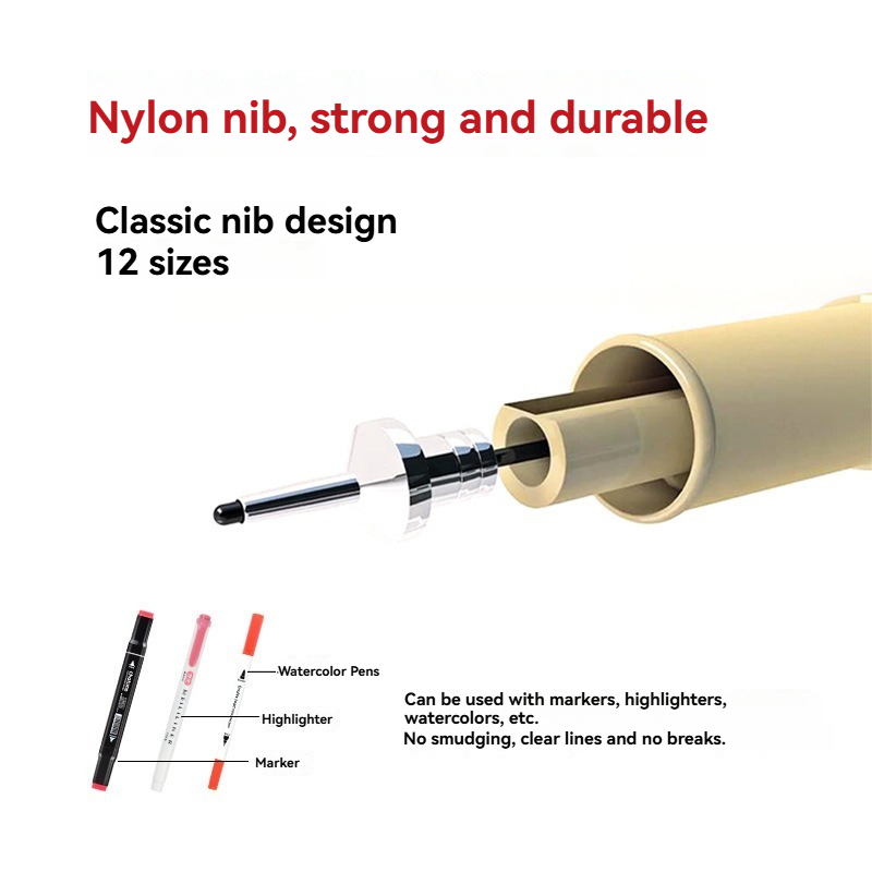 12 Tip Pigment Liner Micron In - đánh giá và giá Illustration Marker Set