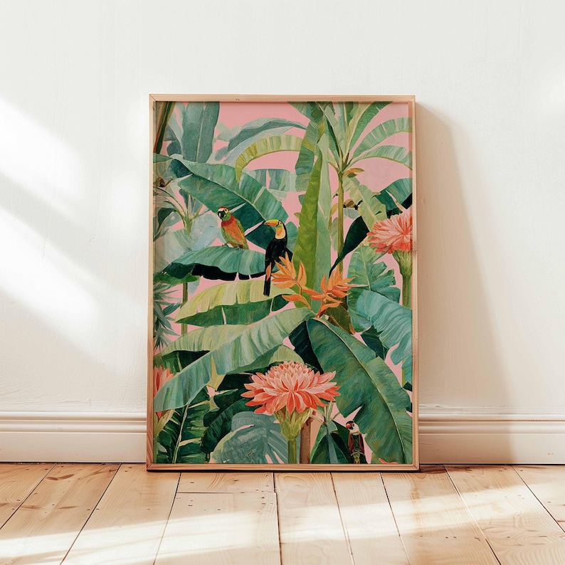 1pc Retro Tropical Canvas Post - đánh giá và giá Art Craft House