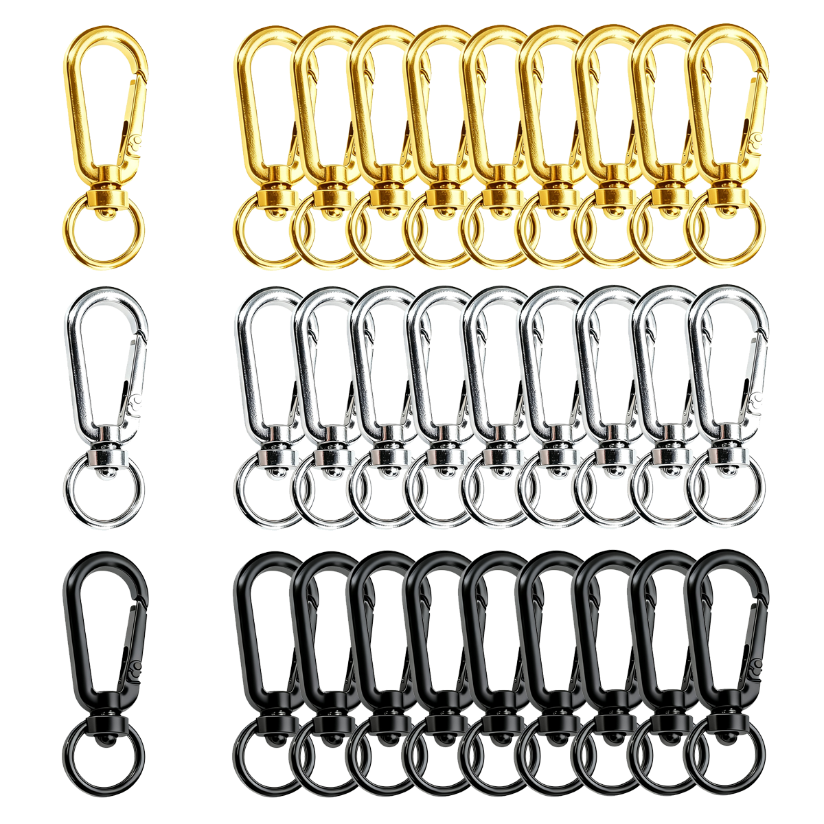 9/18/36 Pcs Open Swivel Clips  - đánh giá và giá Art Craft Gifts