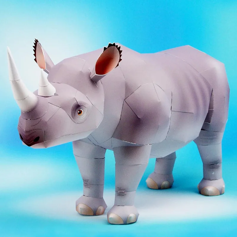 Rhinoceros Hook-lipped Handmad - đánh giá và giá Art Craft Cardboard
