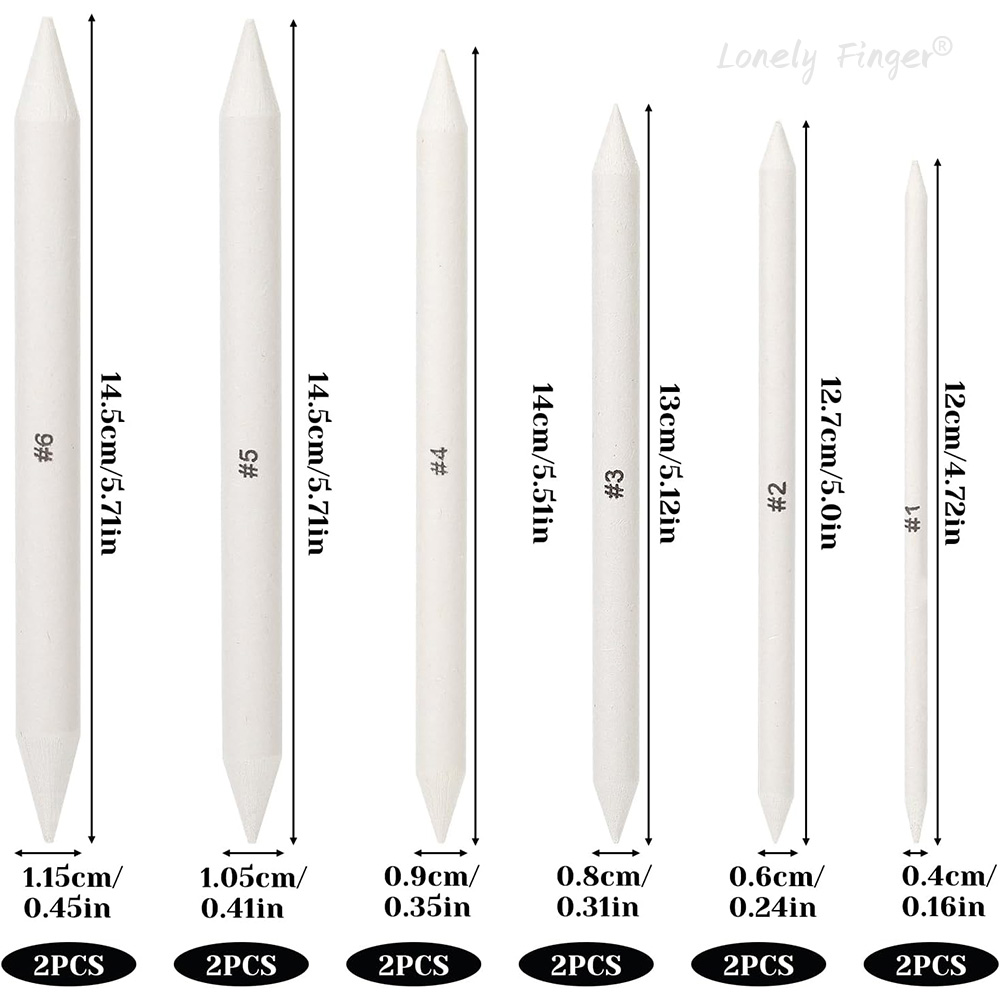 6/12 Pcs Blending Stumps, Pape - đánh giá và giá Art Craft Blend