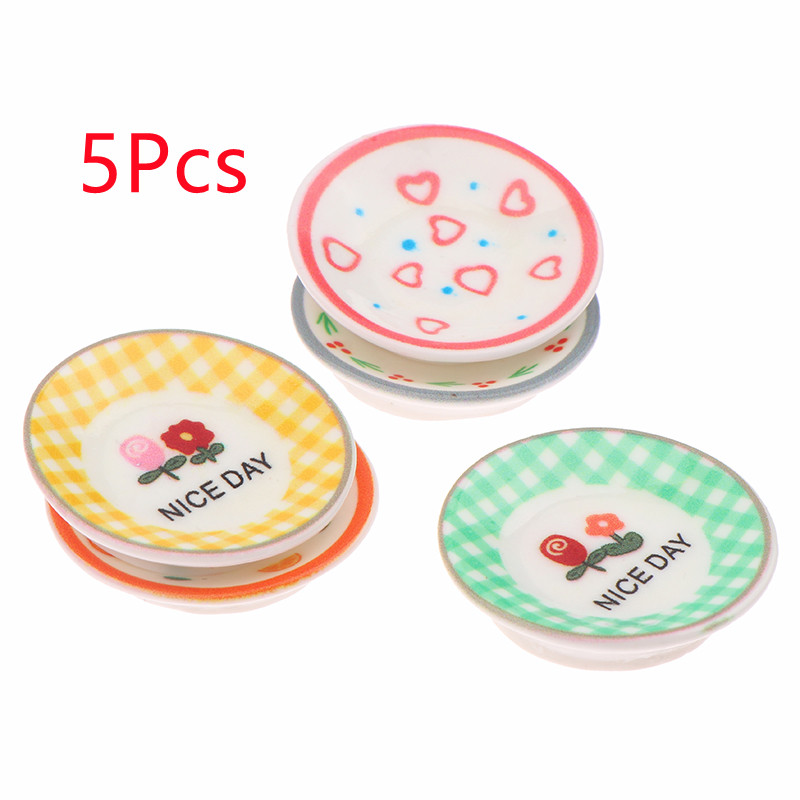 5Pcs 1/12 Dollhouse Mini Plate - đánh giá và giá Art Craft House