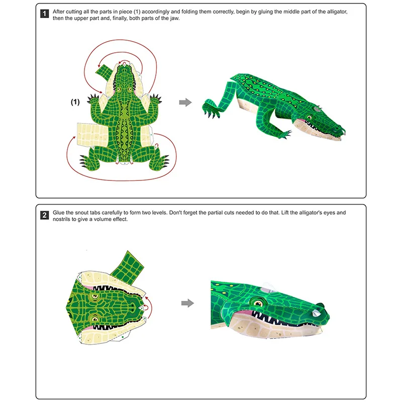 Alligator Crocodile Folding Or - đánh giá và giá Art Craft Cardboard