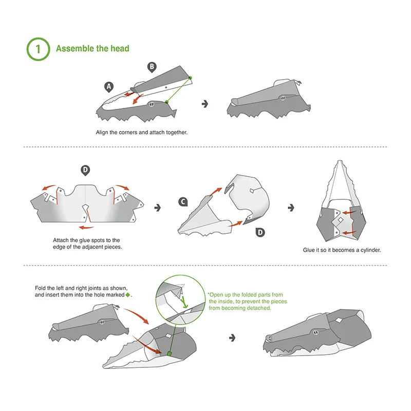 Crocodile Folding Origami Art  - đánh giá và giá Art Craft Cardboard