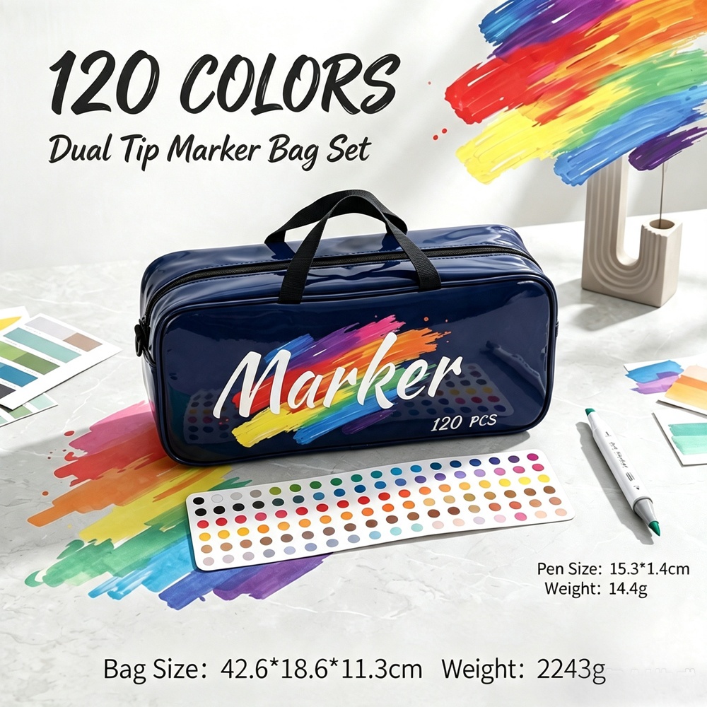120 Colors Alcohol Drawing Mar - đánh giá và giá Illustration Marker Set