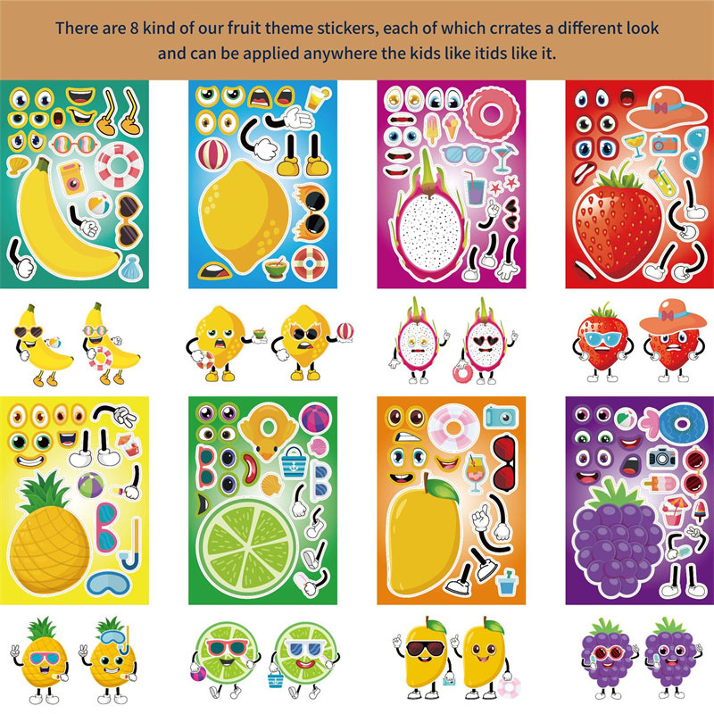6-24sheet Make Your Own Fruit  - đánh giá và giá Art Craft 5 Year Old