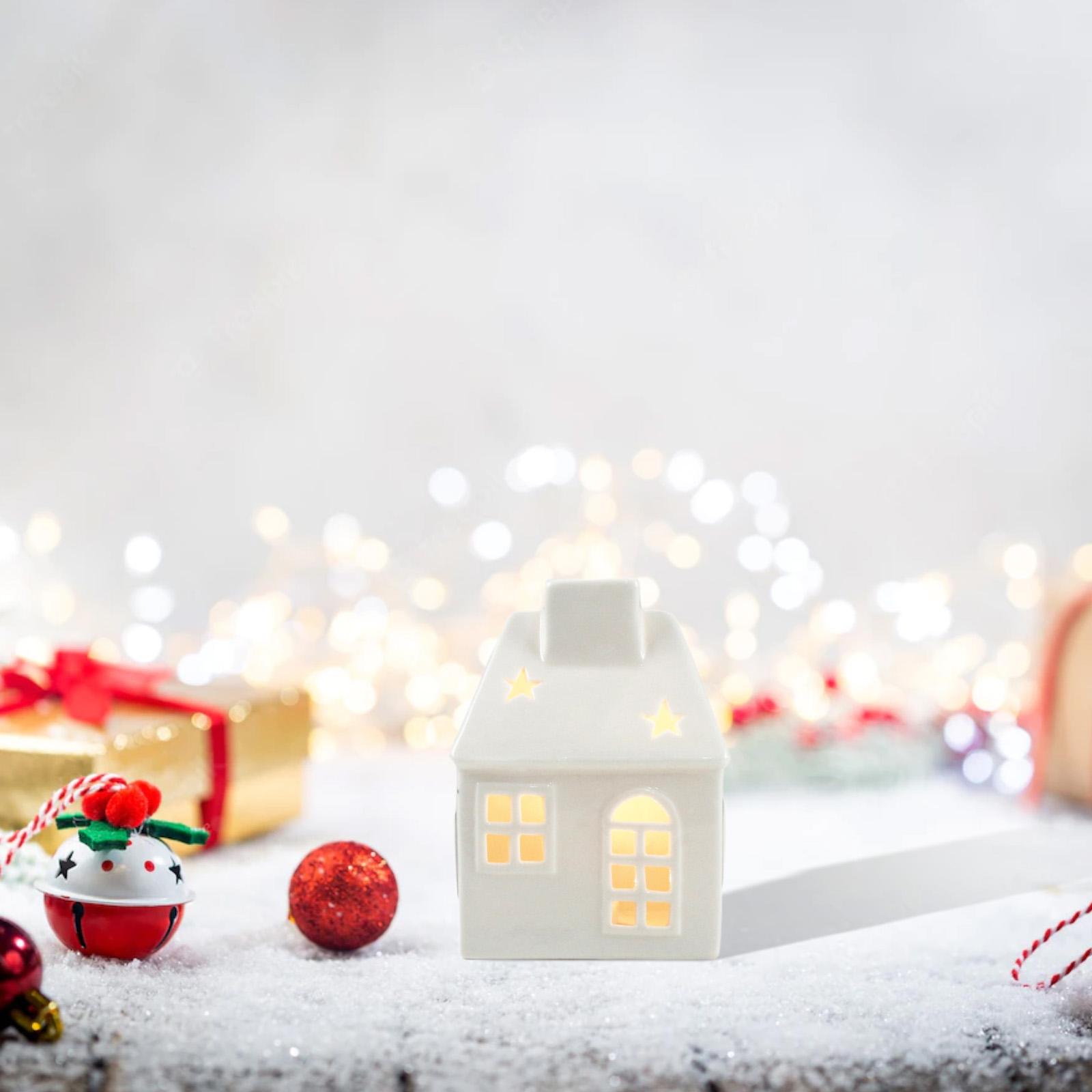 Ceramic Xmas House Bedroom Tab - đánh giá và giá Art Craft House