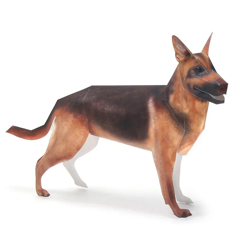 German Shepherd Dog Origami Ar - đánh giá và giá Art Craft Cardboard