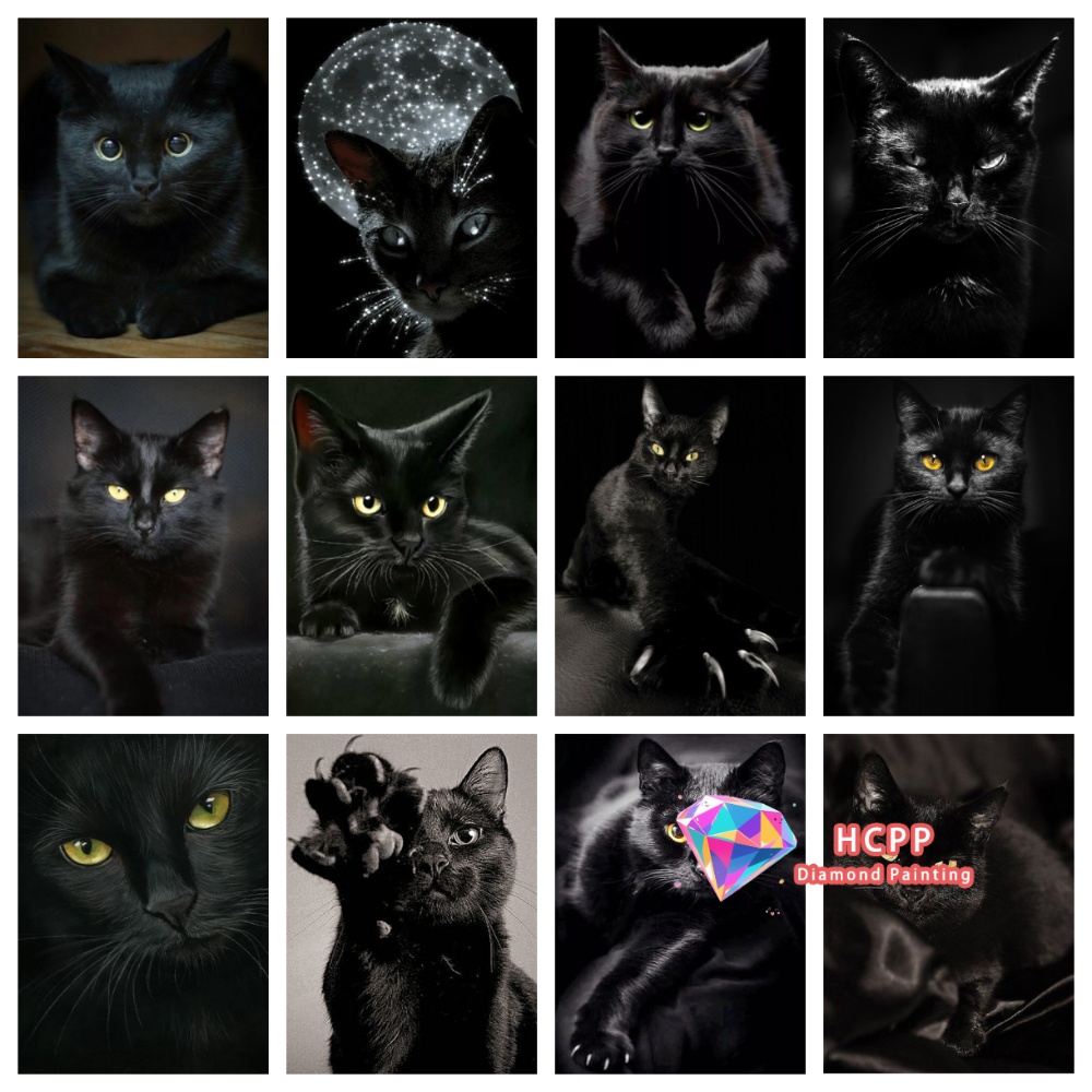 unframe Black Cat Animal Diamo - đánh giá và giá Art Craft Cat