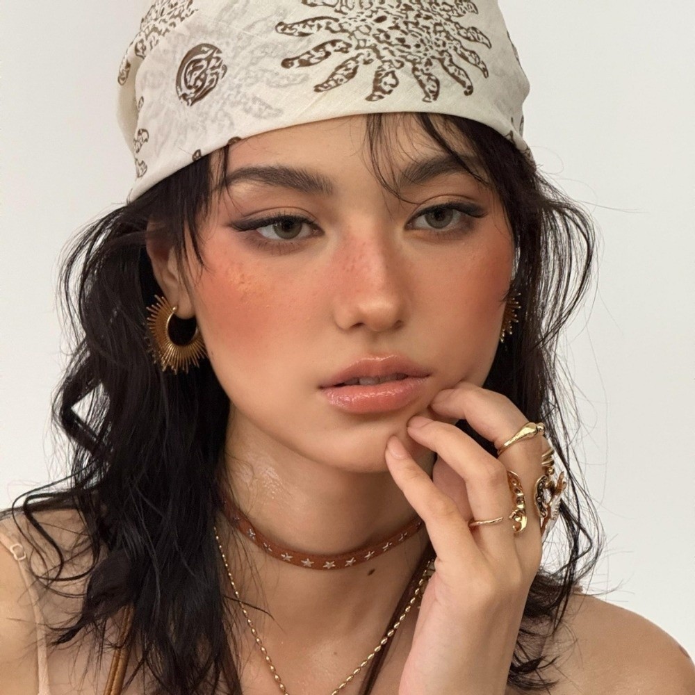 Retro Flower Square Headscarf  - đánh giá và giá Art And Craft Hair