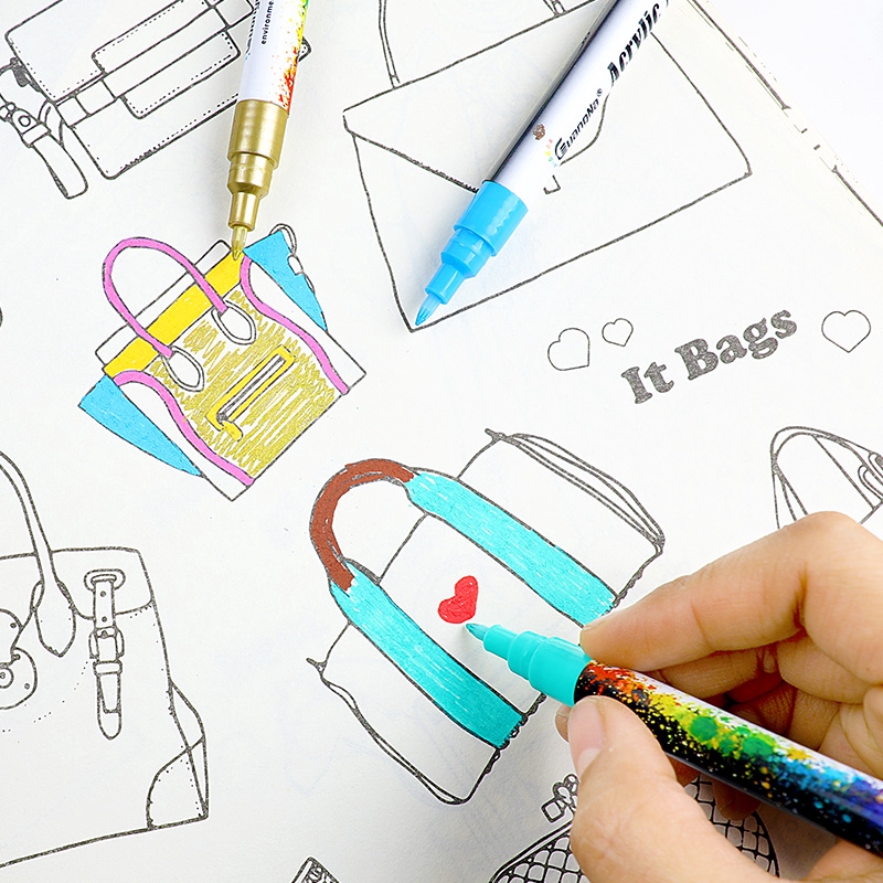 0.7Mm Sơn Acrylic Chuyên Nghiệ - đánh giá và giá Illustration Marker Set
