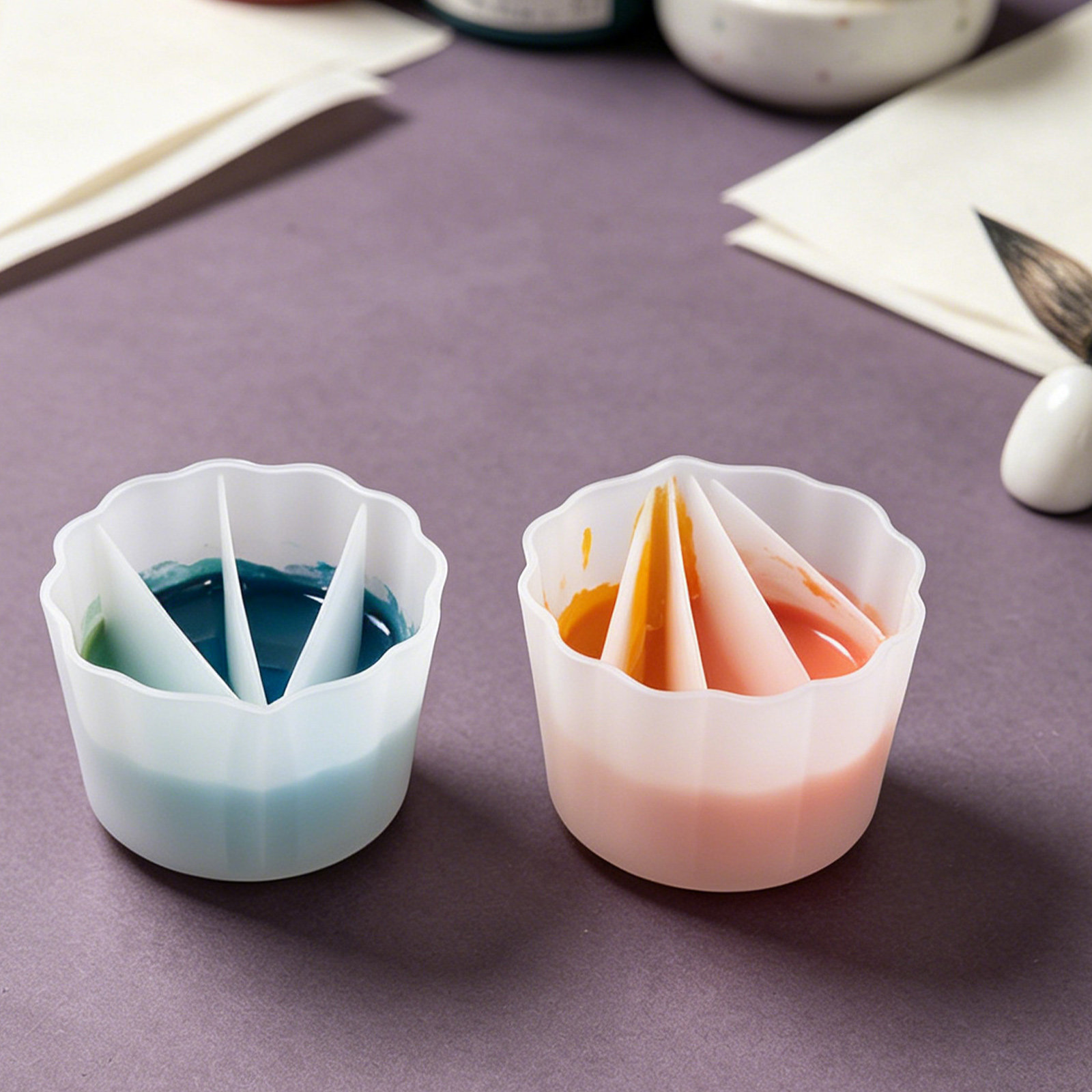 4Pcs Silicone Split Cups for R - đánh giá và giá Acrylic Pour Paint