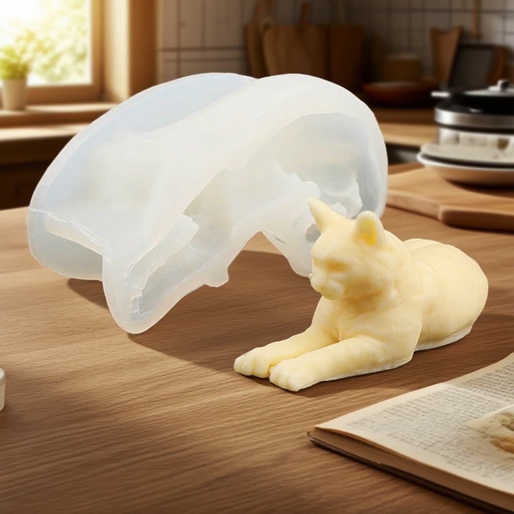 Creative Lying Cat Silicone Mo - đánh giá và giá Art Craft Horse