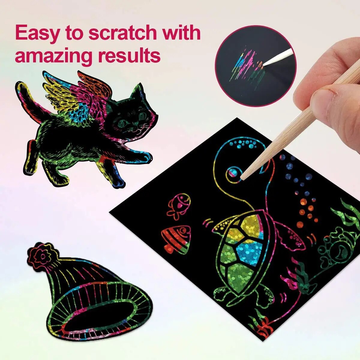 Many Creative Scratch Art Card - đánh giá và giá Art Craft Education