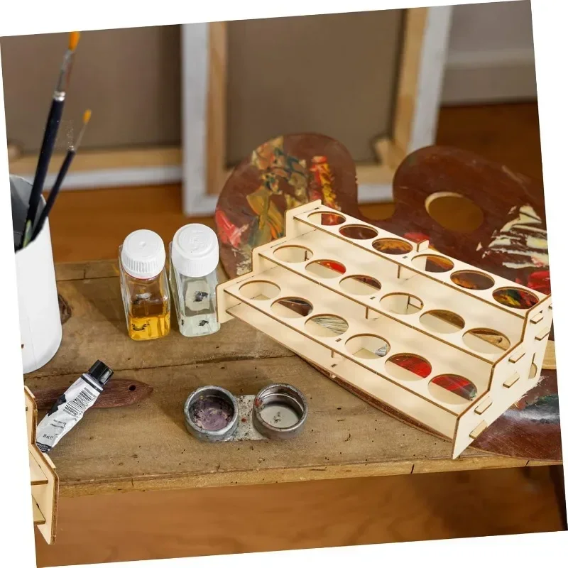 Wooden Paint Rack Organizer fo - đánh giá và giá Art Craft Display