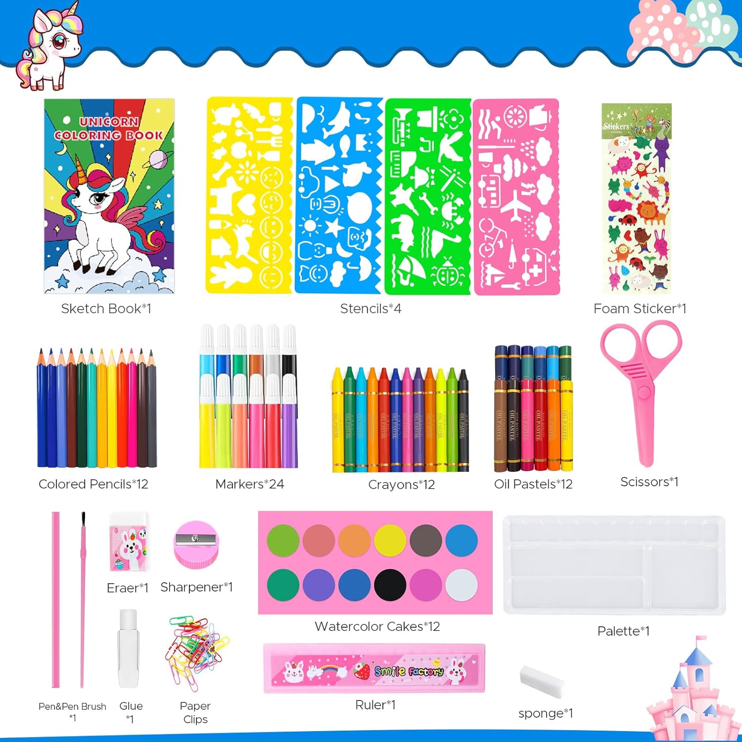 Coloring Book Set for Kids, Di - đánh giá và giá Illustration Marker Set