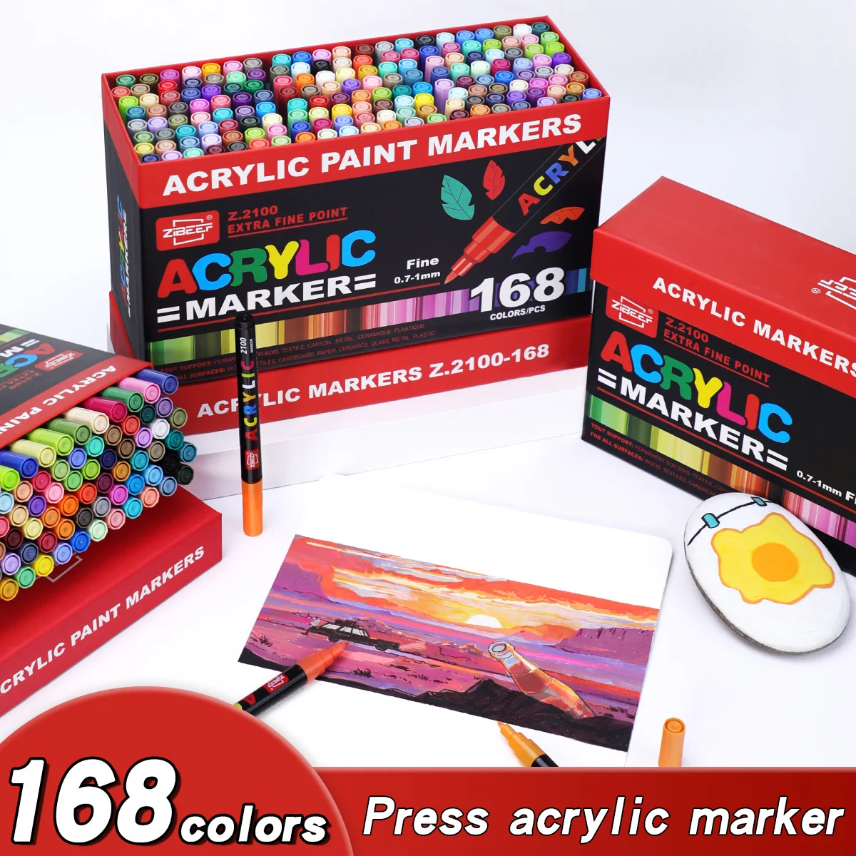 36-240 Colors Acrylic Paint Ma - đánh giá và giá Illustration Marker Set