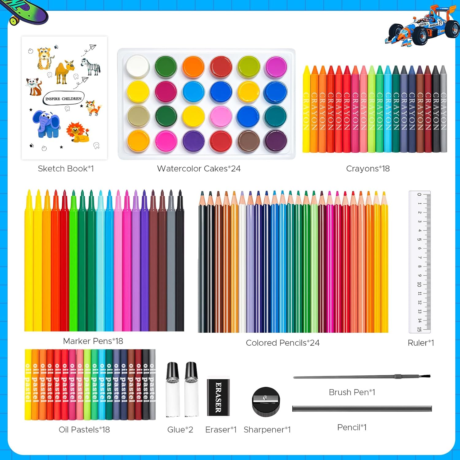 110PCS Arts & Crafts Supplies  - đánh giá và giá Illustration Marker Set