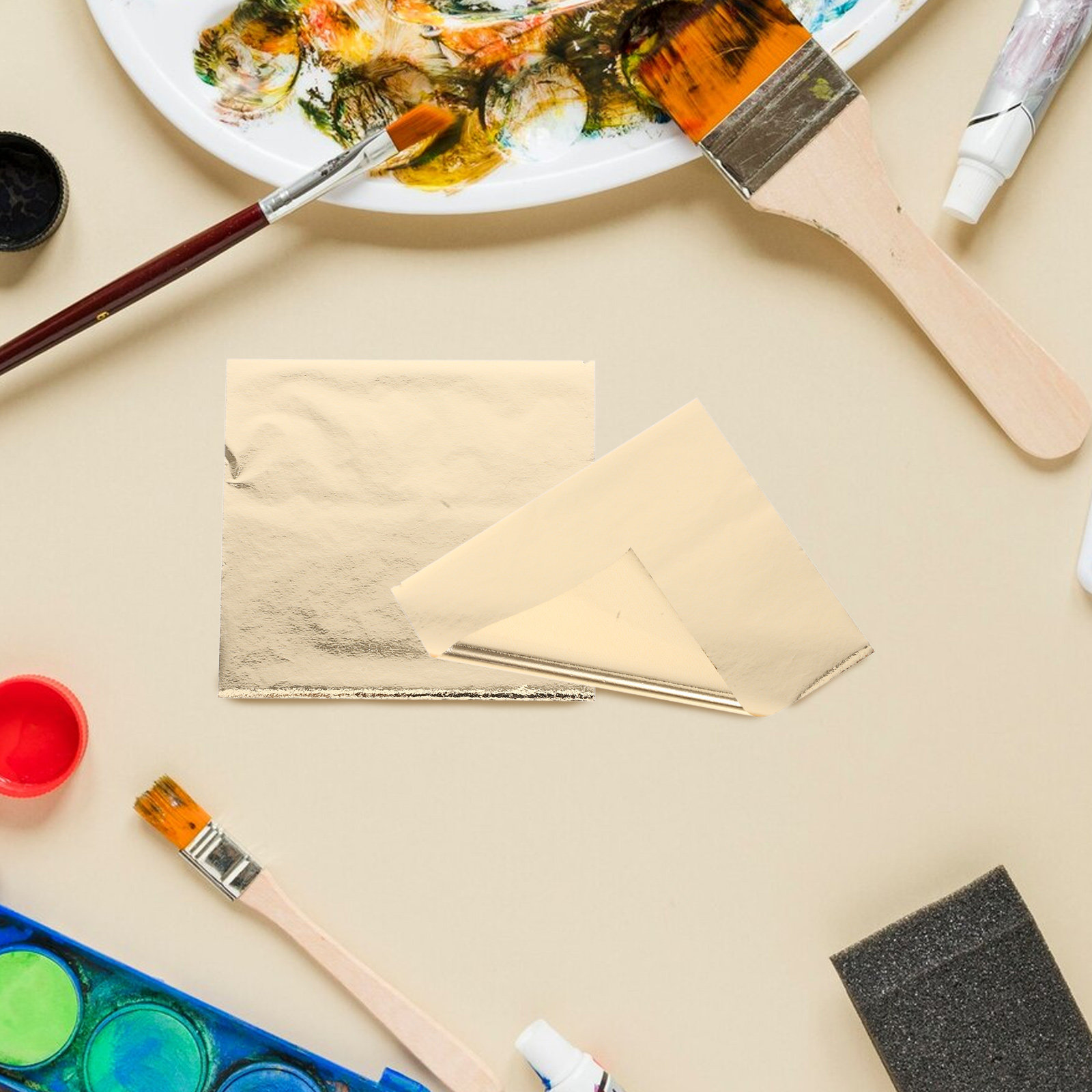 100Pcs Gold Foil Sheets Imitat - đánh giá và giá Art And Craft With Paint