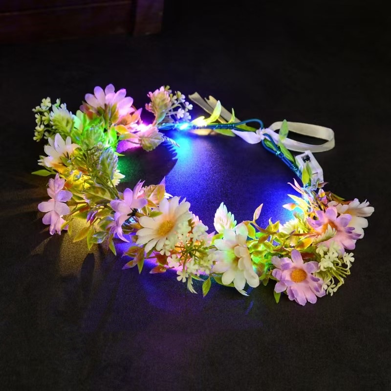 LED Light Up Flower Crown Head - đánh giá và giá Art And Craft Hair