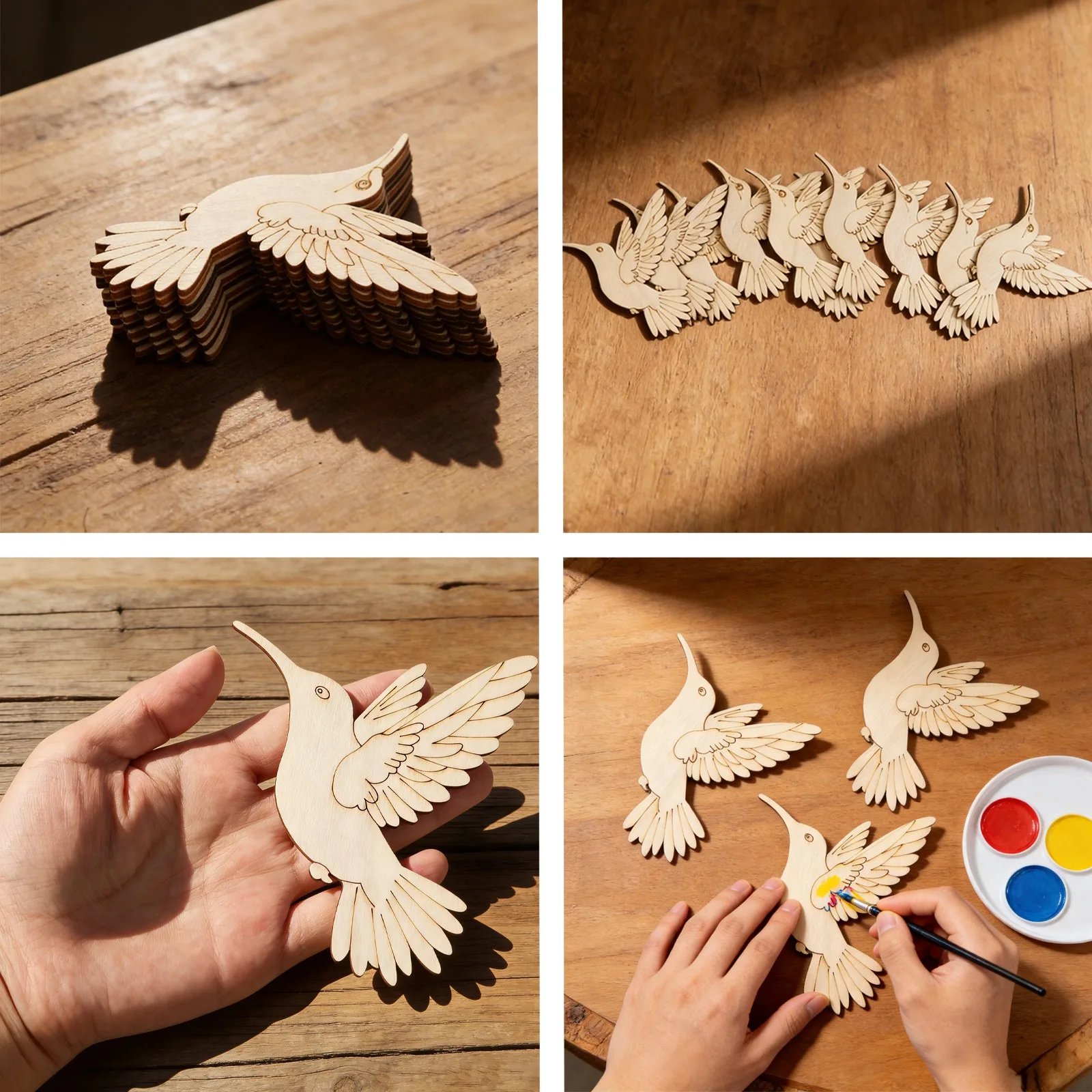 10pcs Unfinished Wood Animal B - đánh giá và giá Art Craft Home
