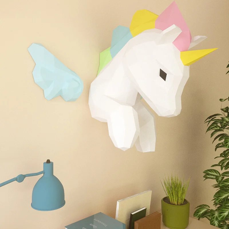 Rainbow Unicorn Animal Wall De - đánh giá và giá Art Craft Cardboard