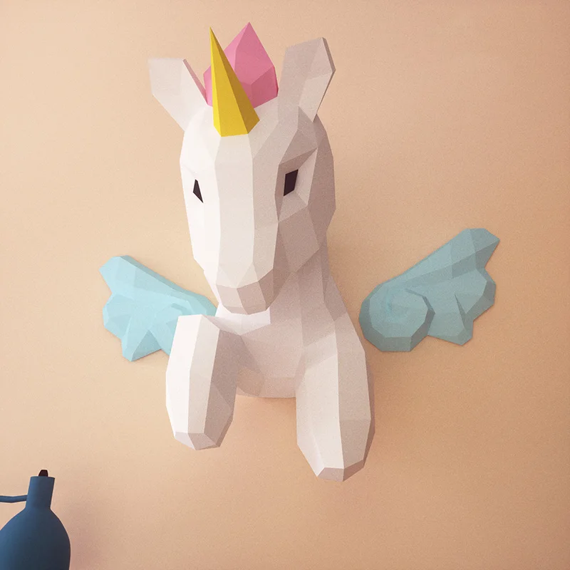 Rainbow Unicorn Animal Wall De - đánh giá và giá Art Craft Cardboard
