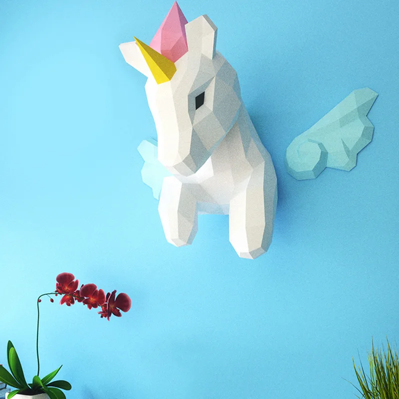 Rainbow Unicorn Animal Wall De - đánh giá và giá Art Craft Cardboard