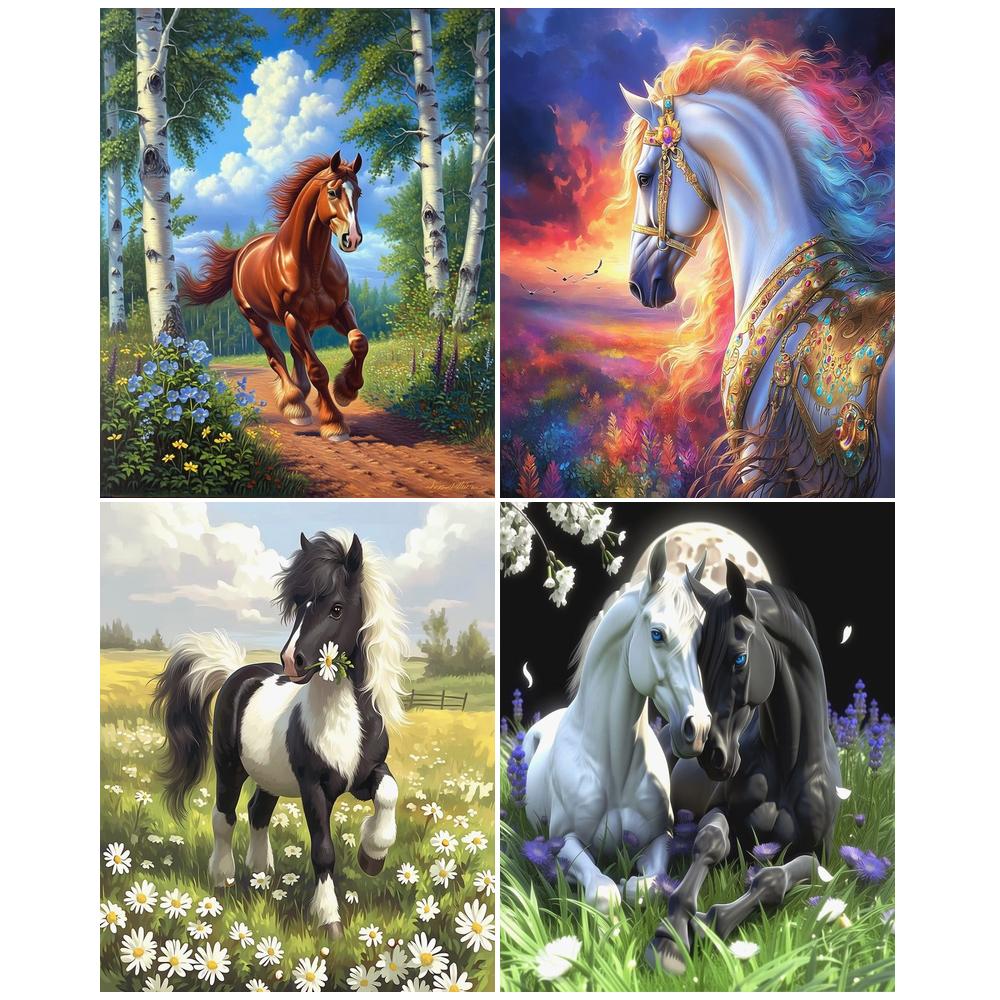GATYZTORY Horse Painting By Nu - đánh giá và giá Art Craft Horse