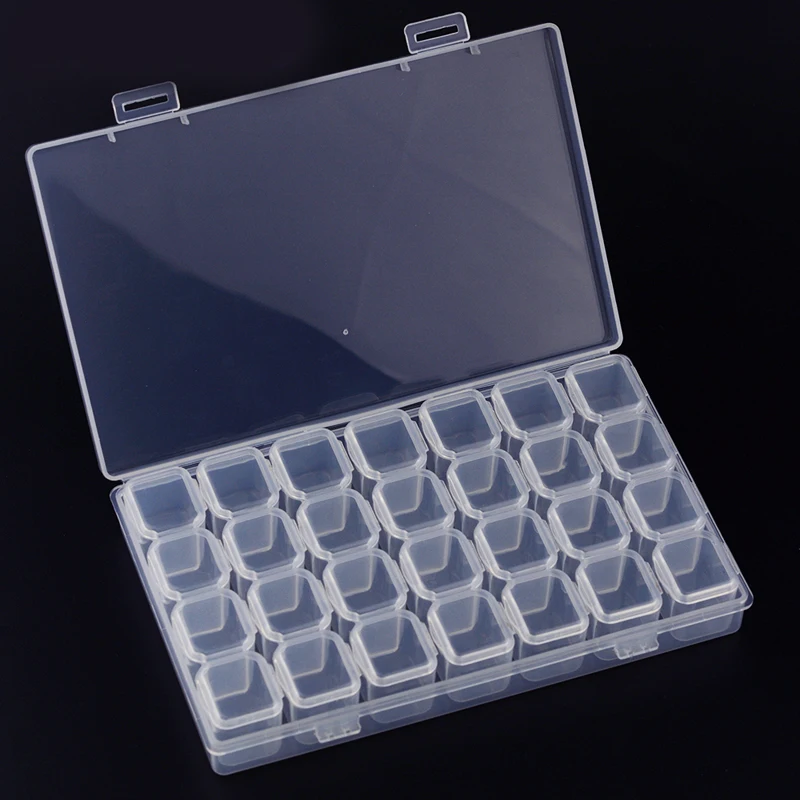 Clear Storage Box 28 Grids Sep - đánh giá và giá Art Craft Display