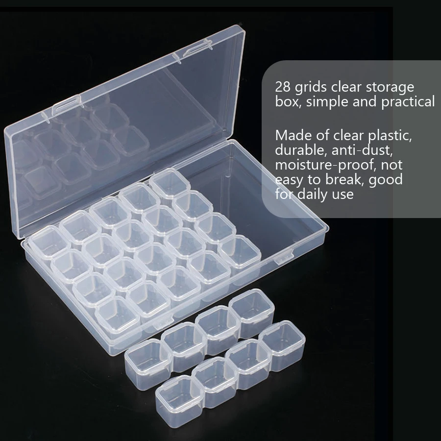 Clear Storage Box 28 Grids Sep - đánh giá và giá Art Craft Display